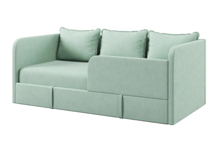 Диван-кровать Кэви (правый бортик). Велюр Тедди 337 от Династия Kids