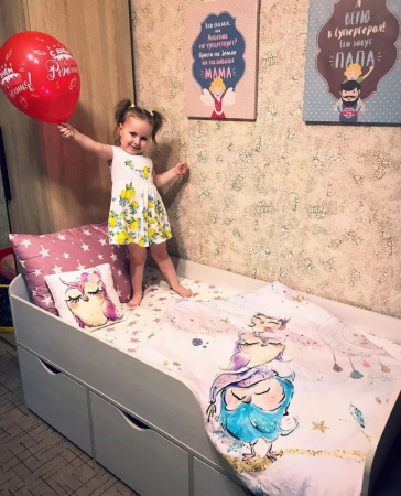 Кровать Малыш правая/левая (цвет: белый) от Династия Kids