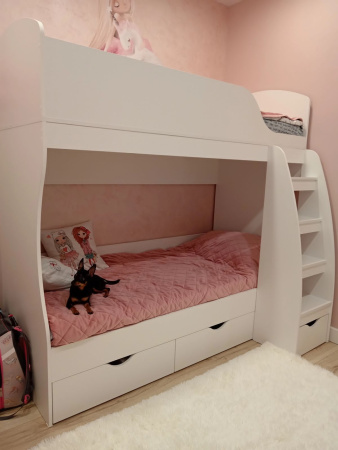 Двухъярусная кровать коллекции Умка (цвет белый) 180х80 от Династия Kids