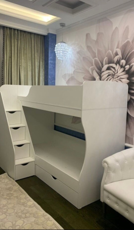 Кровать 200х90 Умка-3 (цвет белый)  от Династия Kids