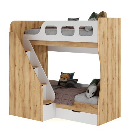 Двухъярусная кровать Умка-7 (цвет белый) 190х80  от Династия Kids