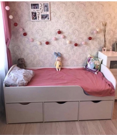 Кровать Малыш правая/левая (цвет: белый) от Династия Kids