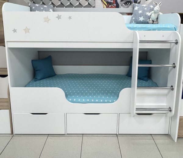Кровать 2-х ярусная Малыш Двойняшки 180х80 от Династия Kids