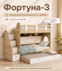 Кровать Фортуна-3 (дуб сонома + белый) 190х80 от Династия Kids