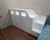 Кровать-чердак Хэппи 180х80 (айскрим+белый)  от Династия Kids