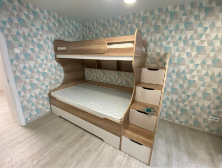 Кровать двухъярусная БИГ (цвет белый) 200х120 от Династия Kids